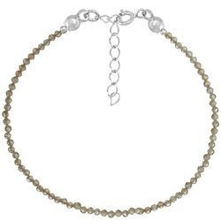 Silberarmband mit beigem Zirkonia 2 mm