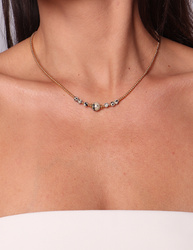 Schwarze Turmalin-Knopfhalskette mit Anhänger