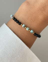 Armband auf einem elastischen Band Achat moosigen Fülle, Vertrauen, Optimismus