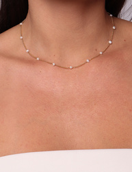 Kette mit Anhänger Rose Perlmutt