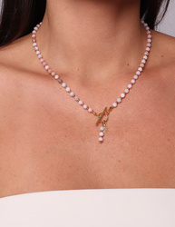 Schwarze Turmalin-Knopfhalskette mit Anhänger