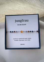 Armband Sternzeichen Jungfrau Silber Perlen