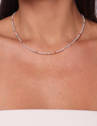 Schwarze Turmalin-Knopfhalskette mit Anhänger