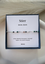 Armband Sternzeichen Stier Silberperlen