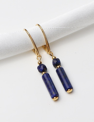 Ohrringe aus 925er Sterlingsilber, 24 Karat vergoldet – Lapislazuli