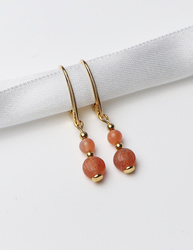 Ohrringe aus 925er Sterlingsilber, 24 Karat vergoldet – Sonnenstein