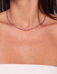 Schwarze Turmalin-Knopfhalskette mit Anhänger