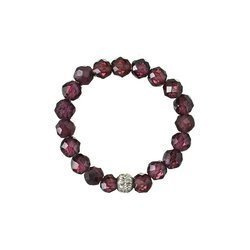 Elastischer Ring Granatkugel Silber