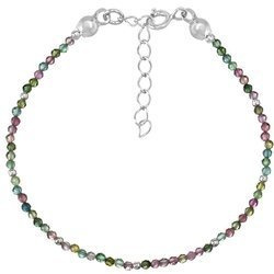 Silberarmband mit Natursteinen Mix Turmaline 2 mm