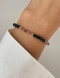 Armband auf einem elastischen Band Achat moosigen Fülle, Vertrauen, Optimismus