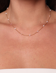 Kette mit Anhänger Rose Perlmutt