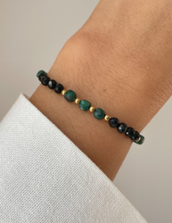 Armband auf einem elastischen Band Achat moosigen Fülle, Vertrauen, Optimismus