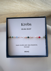Armband Sternzeichen Krebs Silberperlen