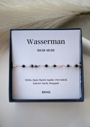 Armband Sternzeichen Wassermann Silberperlen
