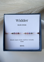 Armband Sternzeichen Widder vergoldete Perlen