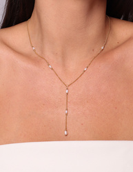 Kette mit Anhänger Rose Perlmutt