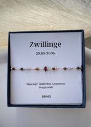 Armband Sternzeichen Zwillinge Silberperlen