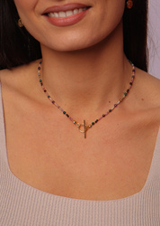 Halskette Sternzeichen Skorpion Natursteine Vergoldet Toggle